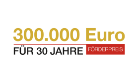 Grafik mit der Aufschrift „300.000 Euro für 30 Jahre – Förderpreis“ als Hinweis auf den Jubiläums-Förderpreis 2026 des Hamburger Spendenparlaments.